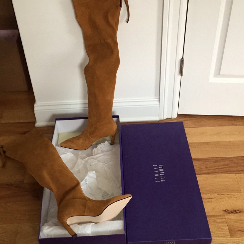 Stuart weitzman over the knee suede boots
